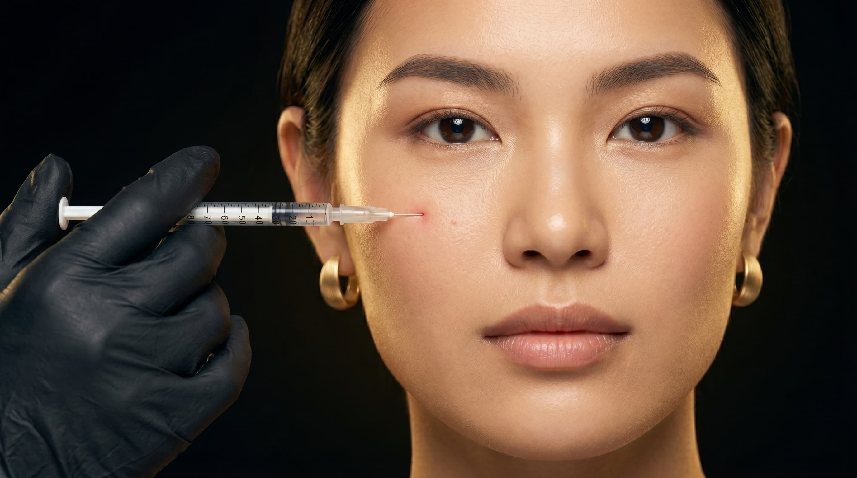 Paciente en aplicación de bótox