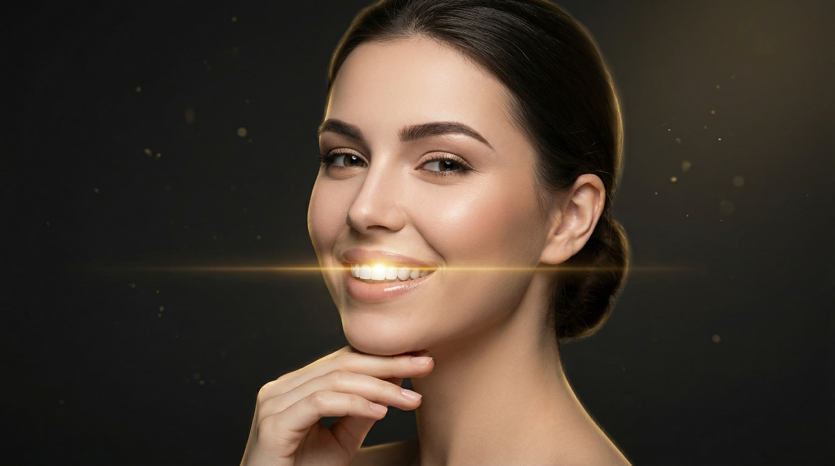 Paciente sonriendo para el hero de Estetica Dental Dental Center